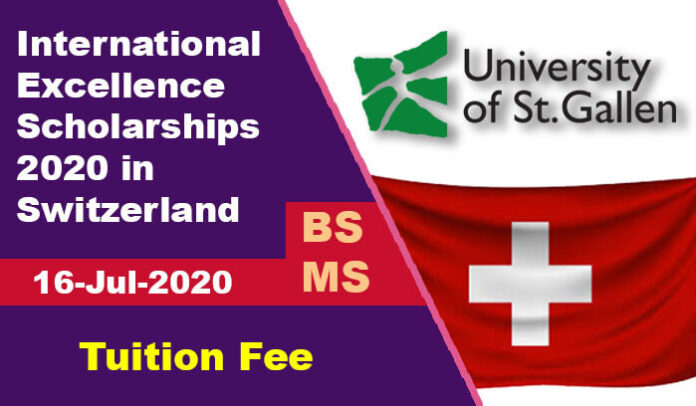 International Excellence Scholarships 2020 in Switzerland