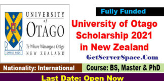 University of Otago Scholarship 2021 in New Zealand Fully Funded