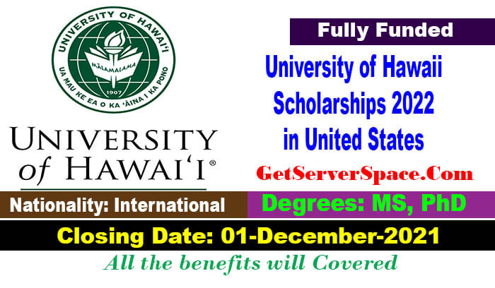 University of Hawaii Scholarships 2022 in United States [Fully Funded]