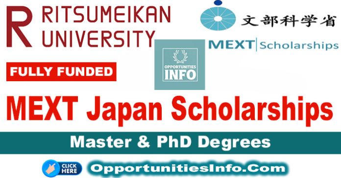Ritsumeikan University MEXT Scholarship in Japan