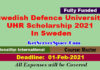 Swedish Defence University UHR Scholarship 2021 In Sweden[Fully Funded]