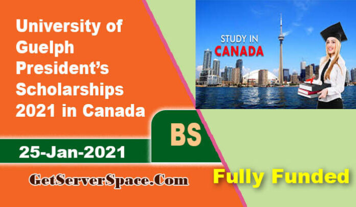 University of Guelph President’s Scholarships 2021 in Canada [Fully Funded]