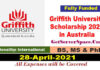 Griffith University International Scholarship 2021 in Australia [Fully Funded]