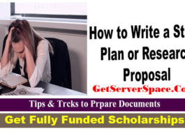 How to Write a Study Plan or Research Proposal to Getting a Scholarship