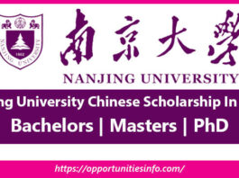 Nanjing University Chinese Scholarship In China 2022 (Fully Funded)