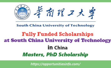 South China University of Technology Scholarship In China 2022 (Fully Funded)