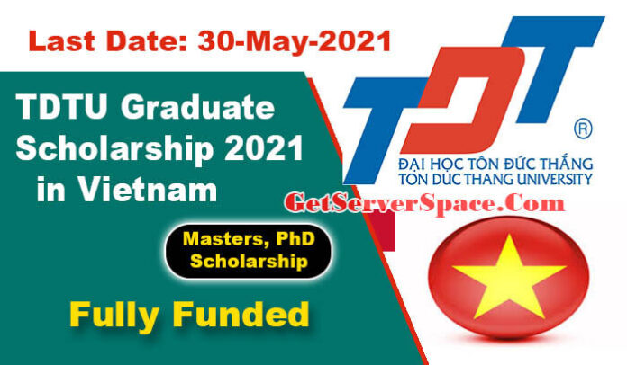 TDTU International Graduate Scholarship 2021 in Vietnam[Fully Funded]