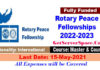 Rotary Peace Fellowships 2022-23 For Master Programs [Fully Funded]