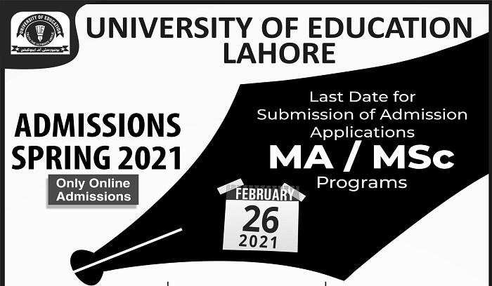 University of Education Lahore Spring Admissions 2021 in All Campuses