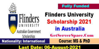 Flinders University  Research Scholarship 2021 in Australia [Fully Funded]