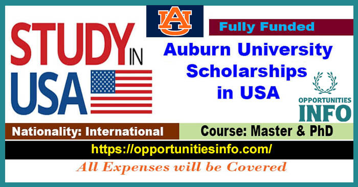 Auburn University Scholarships in USA 2023 [Fully Funded] | Free Study in USA