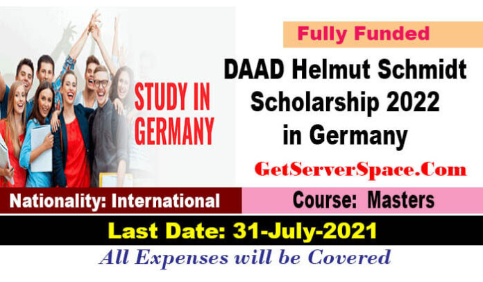 DAAD Helmut Schmidt Scholarship 2022 in Germany [Fully Funded]