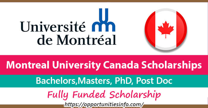 University of Montreal Scholarship in Canada