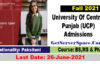 University Of Central Punjab (UCP), Lahore Admissions 2021