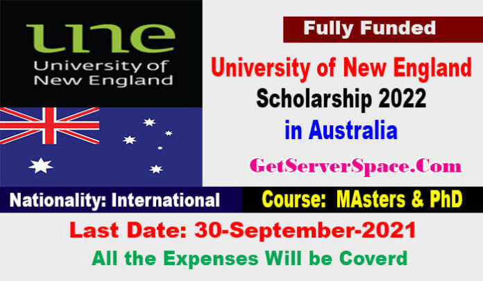 University of New England International Scholarship 2022 in Australia Fully Funded,