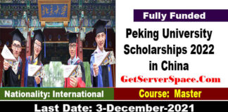 Peking University Scholarships 2022 in China Fully Funded