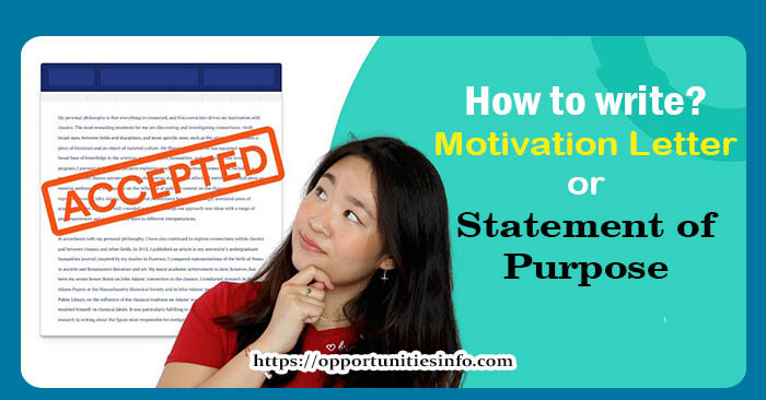 Free Tips To Write Motivation Letter or Statement of Purpose for Scholarships 2023