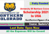 University Of Northern Colorado Scholarship 2021 In USA Fully Funded