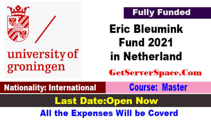 University of Groningen Eric Bleumink Fund 2021 in Netherland Funded