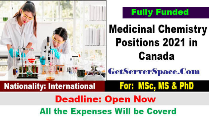 Medicinal Chemistry Positions 2021 in Canada for MSc, PhD