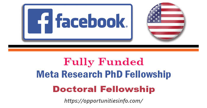 Meta Research PhD Fellowship in USA 2023 (Fully Funded)
