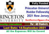 Princeton University Hodder Fellowship 2021 New Jersey Fully Funded