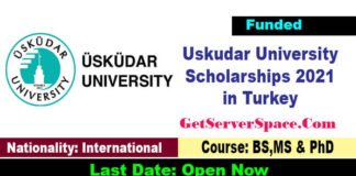 Uskudar University Scholarships 2021 in Turkey Funded