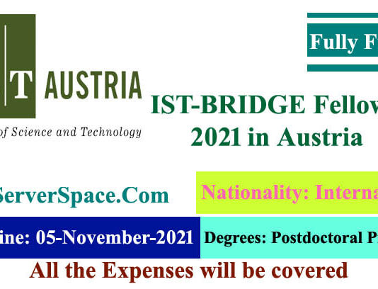 IST-BRIDGE fully funded fellowship 2021 in Austria