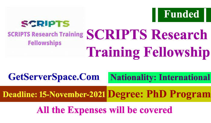 SCRIPTS Research Training Fellowships for Ph.D. students (Funded)