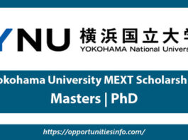 Yokohama University MEXT Scholarship in Japan 2022 (Fully Funded)