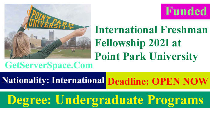 International Freshman Fellowship 2021 at Point Park University in the USA