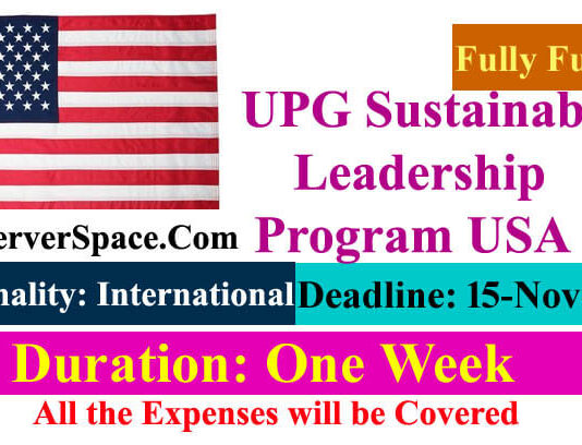 UPG Sustainability Fully Funded Leadership Program 2022 in the USA