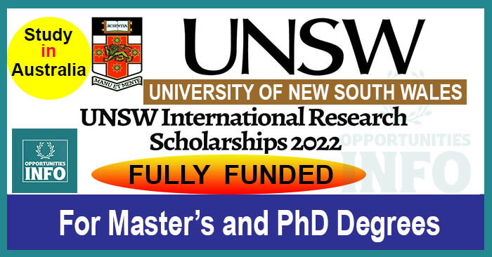 UNSW International Scholarships in Australia 2023-24 [Fully Funded] | Free Study in Australia