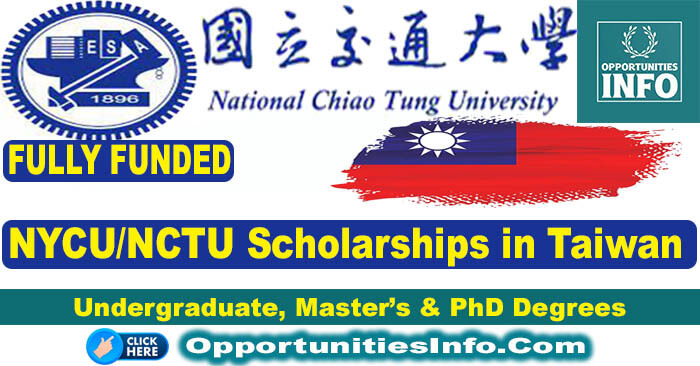 NYCU/NCTU International Scholarships in Taiwan