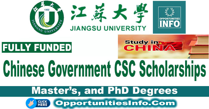 Jiangsu University CSC Scholarships in China