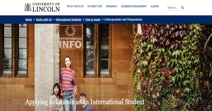 University of Lincoln Scholarships in UK