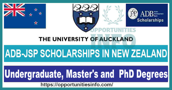 University of Auckland ADB Scholarships in New Zealand
