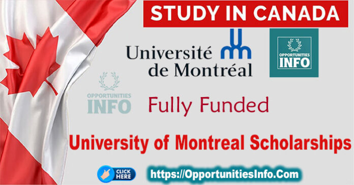 University of Montreal Scholarships in Canada