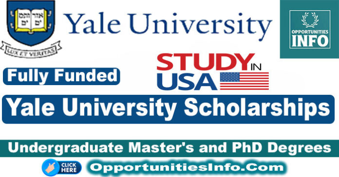Yale University Scholarships in USA