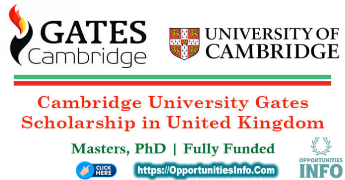 Cambridge University Gates Scholarships in UK