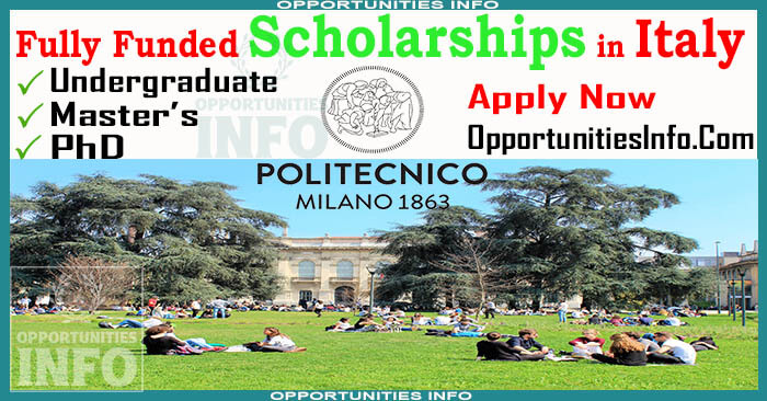 Politecnico Di Milano Scholarships in Italy