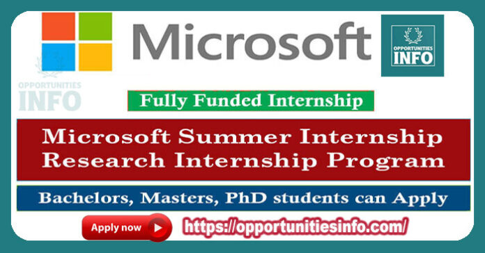 Microsoft Summer Internship