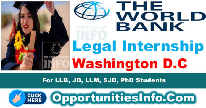 World Bank Legal Internship Program in Washington D.C