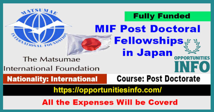 MIF Post-Doctoral Fellowships in Japan