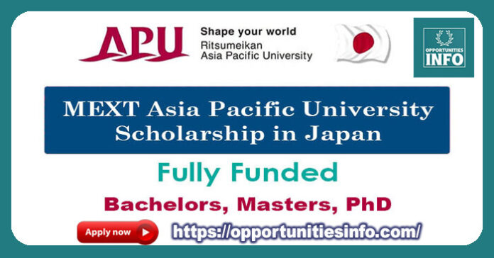 MEXT Asia Pacific University Scholarships in Japan