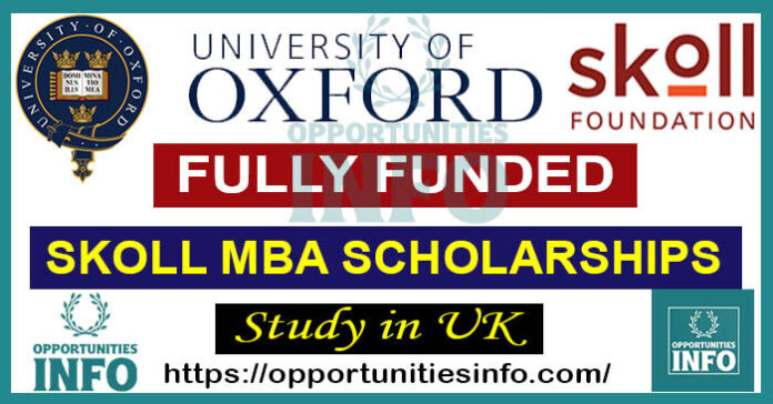 Skoll MBA Scholarships in UK at University of Oxford