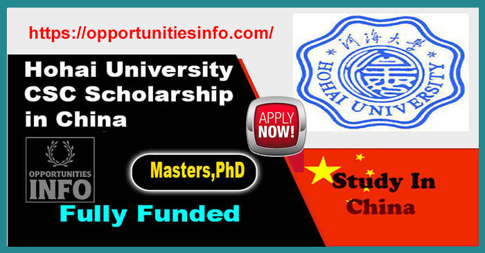 Hohai University CSC Scholarships in China