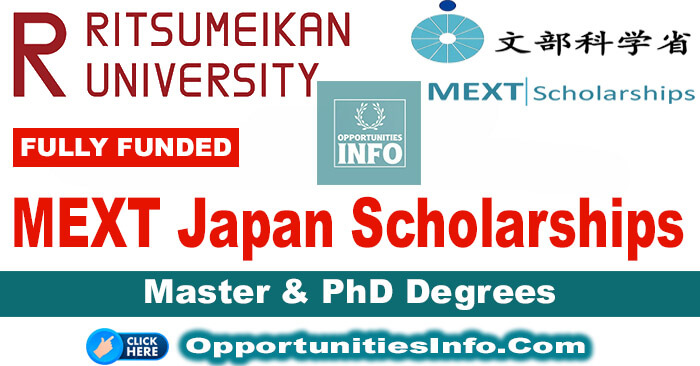 Ritsumeikan University MEXT Scholarships in Japan