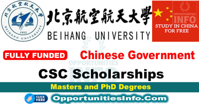 Beihang University CSC Scholarships in China