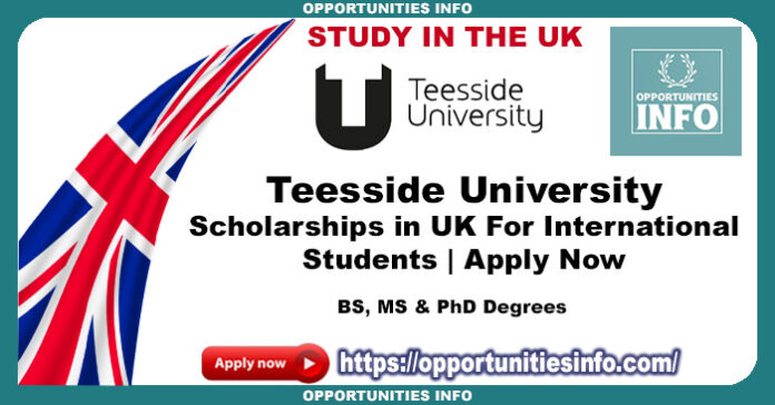 Teesside University Scholarships in UK